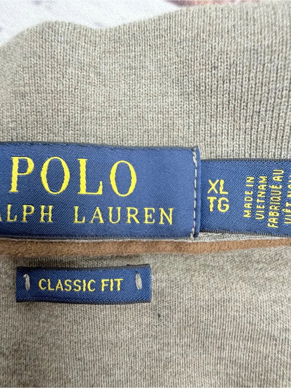 Polo Ralph Lauren Men’s Size XL Classic Brown Light Brown Long Sleeve Polo Shirt